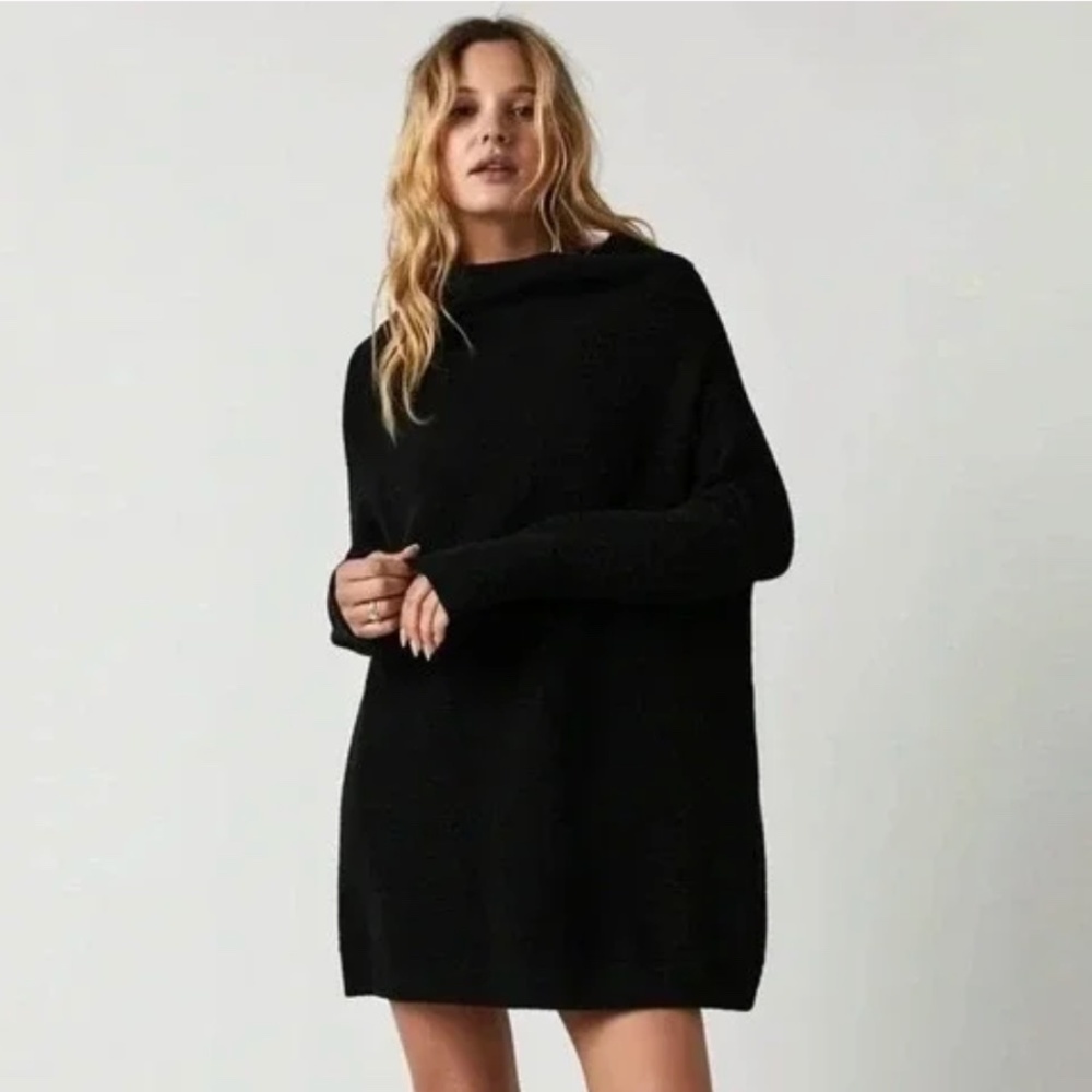 Free People Ottoman Slouchy Tunic in Navy Blue Size Small